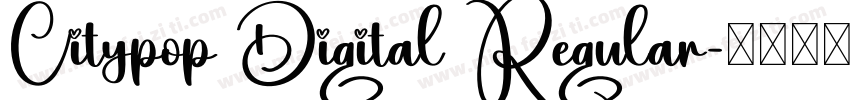 Citypop Digital Regular字体转换